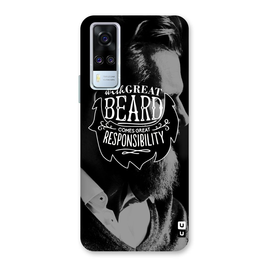 Beard Responsibility Quote Back Case for Vivo Y31