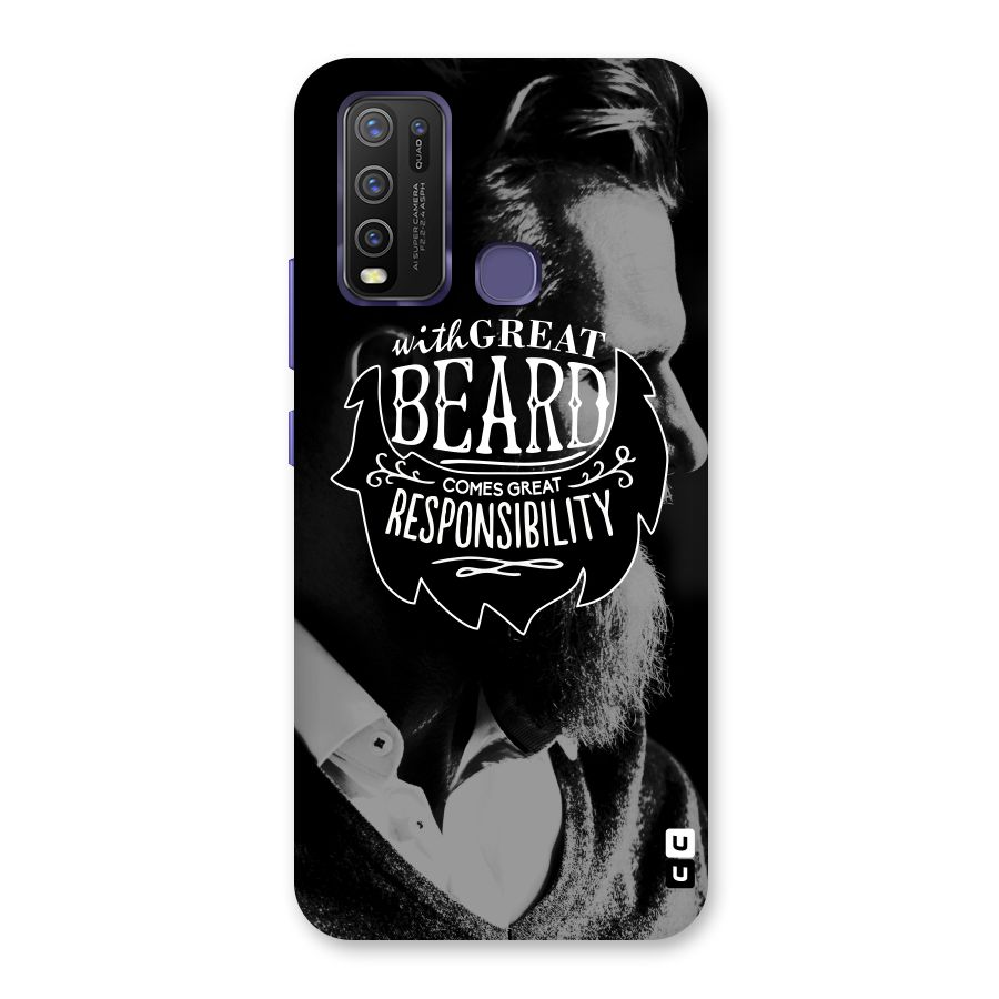 Beard Responsibility Quote Back Case for Vivo Y50