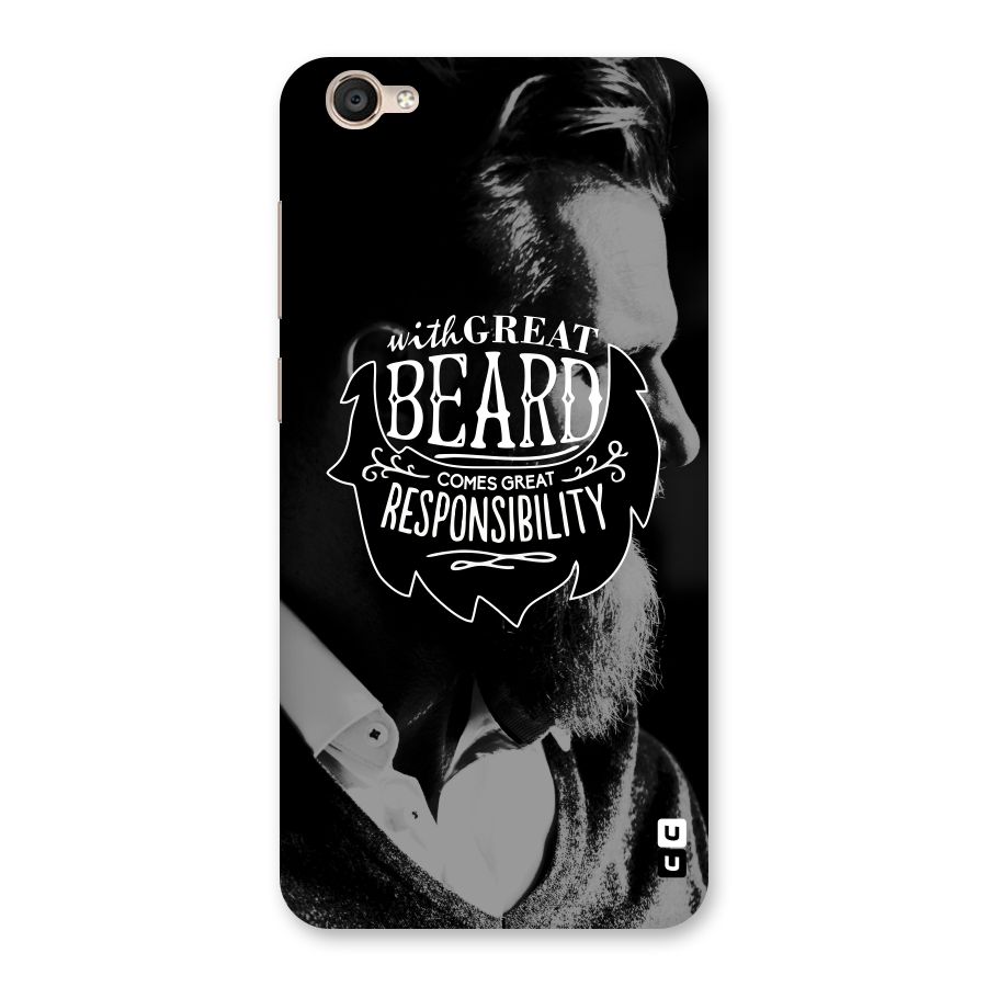 Beard Responsibility Quote Back Case for Vivo Y55s