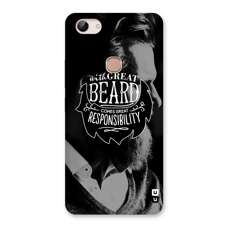 Beard Responsibility Quote Back Case for Vivo Y83