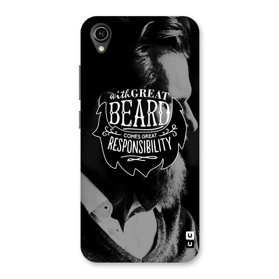 Beard Responsibility Quote Back Case for Vivo Y90