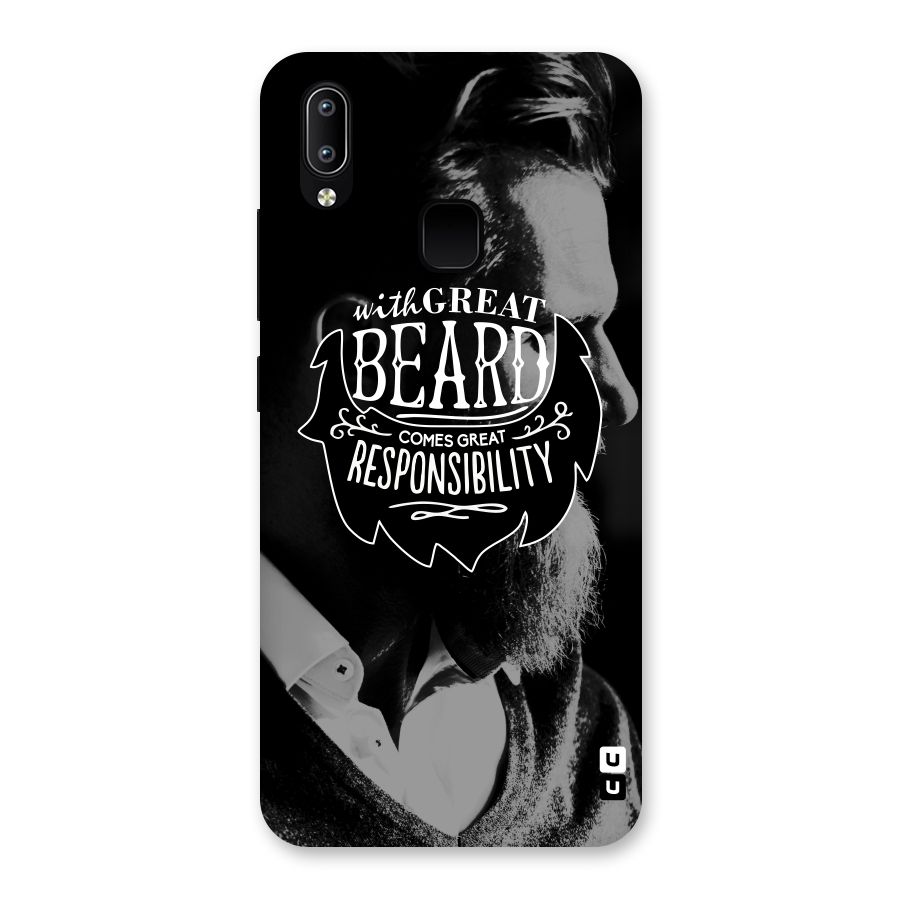 Beard Responsibility Quote Back Case for Vivo Y93