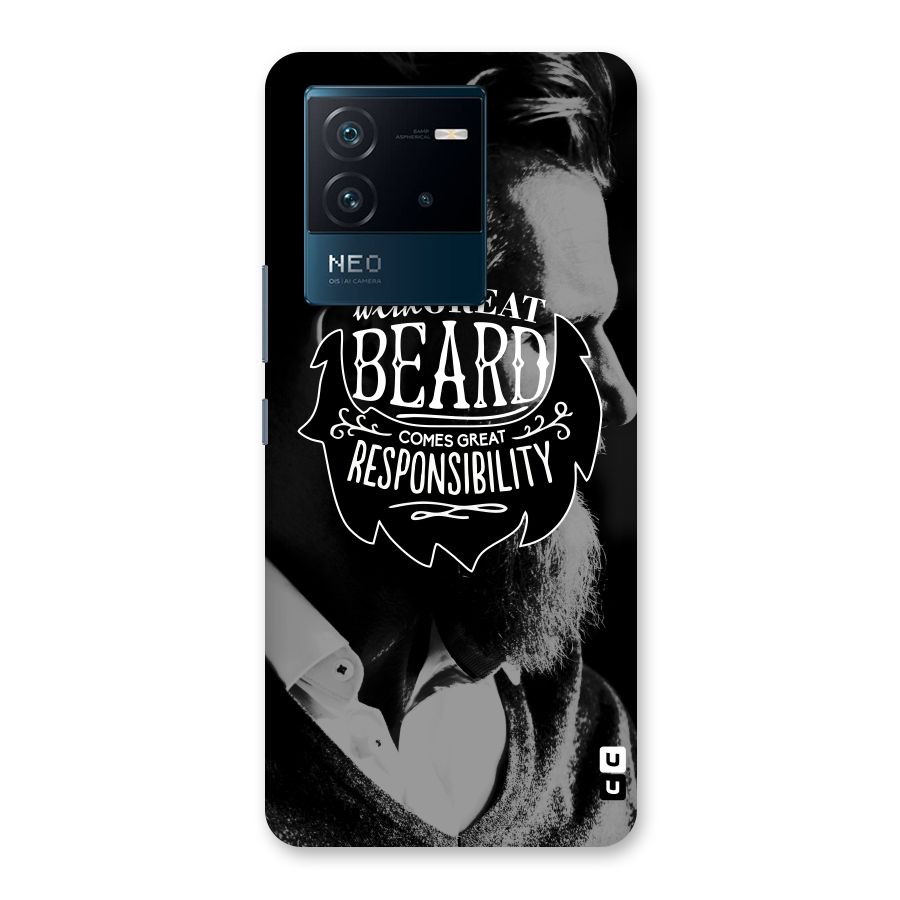 Beard Responsibility Quote Back Case for Vivo iQOO Neo 6 5G
