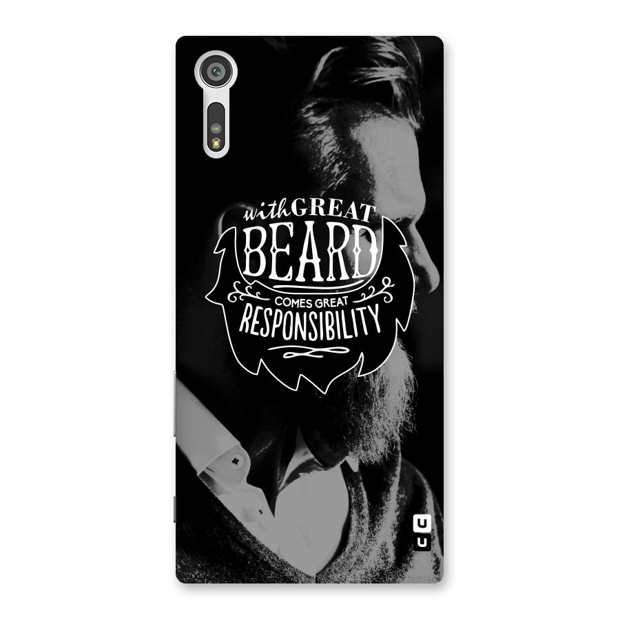 Beard Responsibility Quote Back Case for Xperia XZ