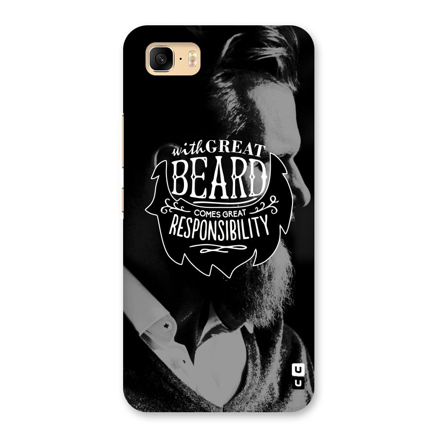 Beard Responsibility Quote Back Case for Zenfone 3s Max
