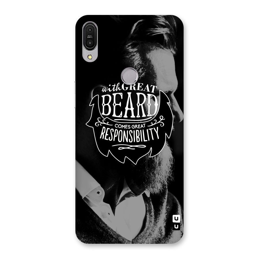 Beard Responsibility Quote Back Case for Zenfone Max Pro M1
