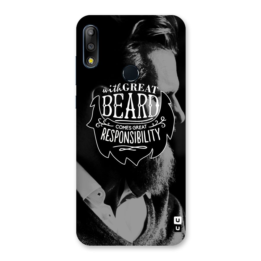 Beard Responsibility Quote Back Case for Zenfone Max Pro M2
