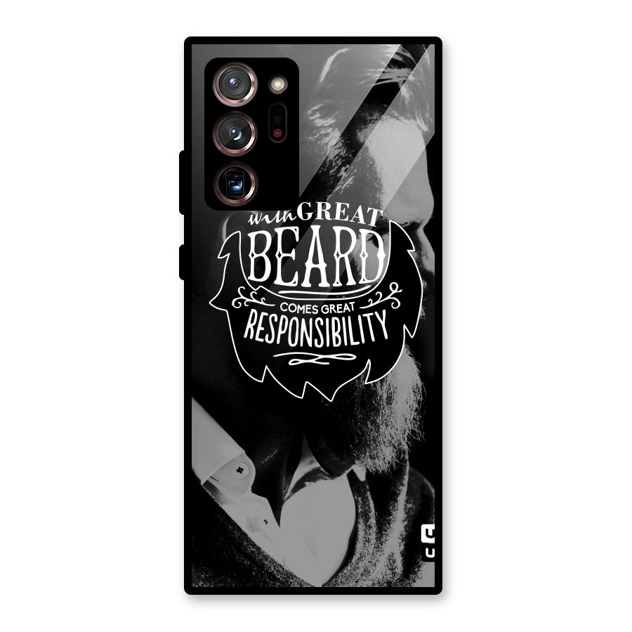 Beard Responsibility Quote Glass Back Case for Galaxy Note 20 Ultra