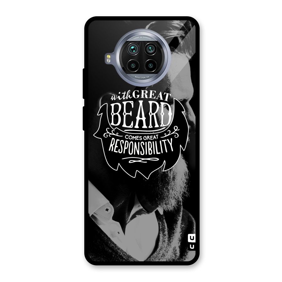 Beard Responsibility Quote Glass Back Case for Mi 10i