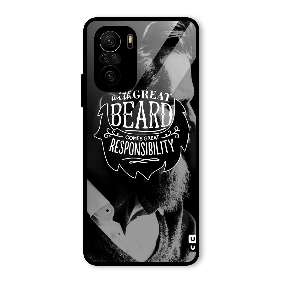 Beard Responsibility Quote Glass Back Case for Mi 11x