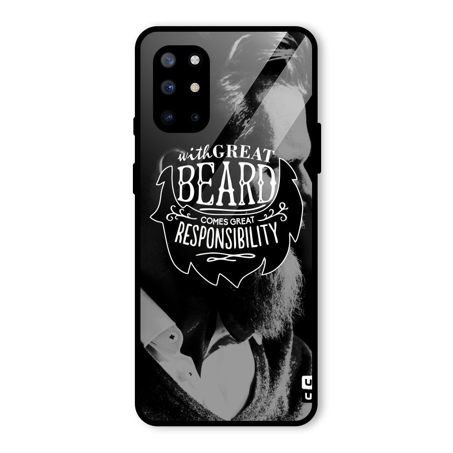 Beard Responsibility Quote Glass Back Case for OnePlus 8T
