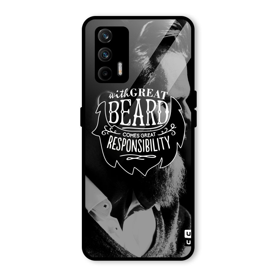 Beard Responsibility Quote Glass Back Case for Realme GT 5G