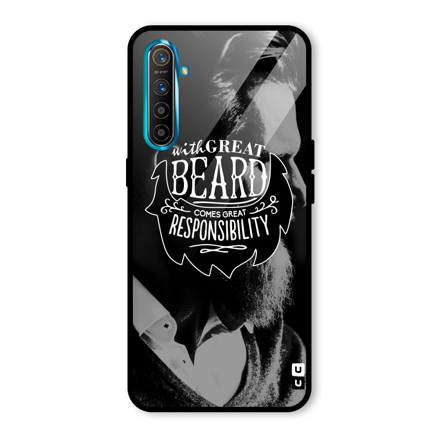 Beard Responsibility Quote Glass Back Case for Realme X2