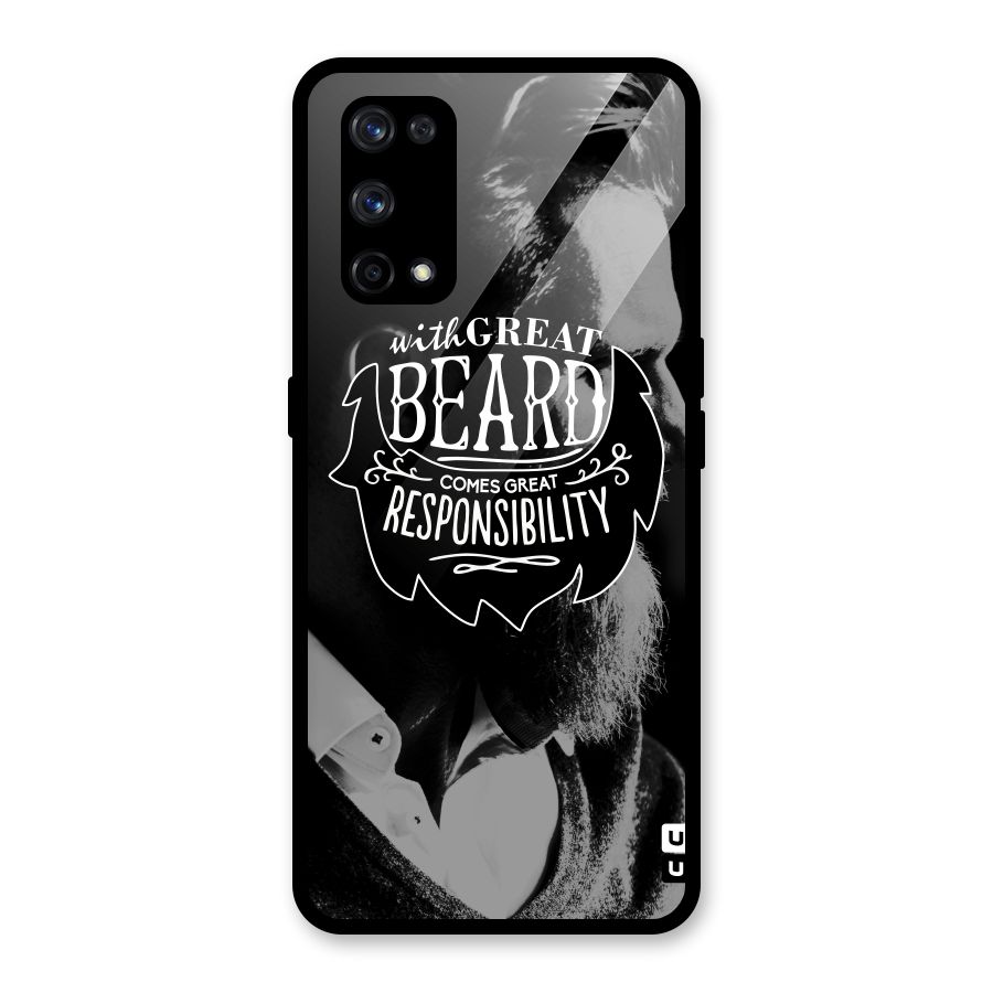 Beard Responsibility Quote Glass Back Case for Realme X7 Pro