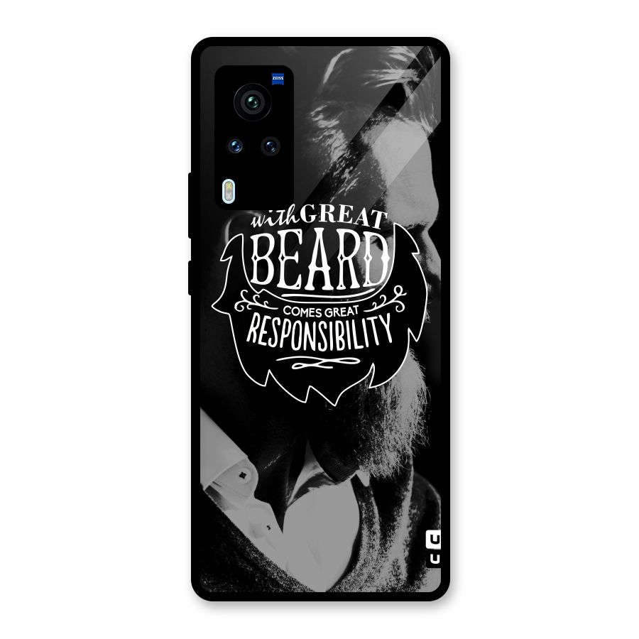 Beard Responsibility Quote Glass Back Case for Vivo X60 Pro