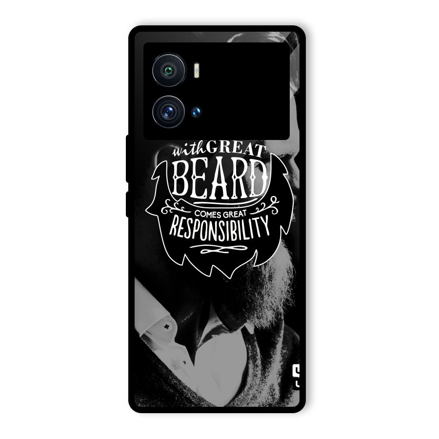 Beard Responsibility Quote Glass Back Case for Vivo iQOO 9 Pro