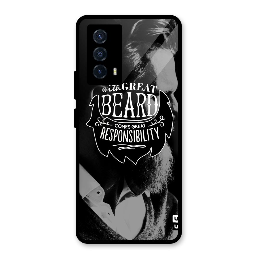 Beard Responsibility Quote Glass Back Case for Vivo iQOO Z5