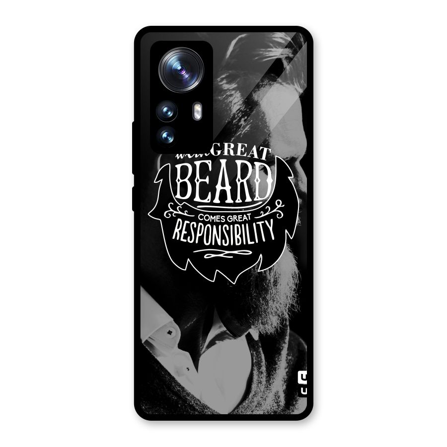 Beard Responsibility Quote Glass Back Case for Xiaomi 12 Pro