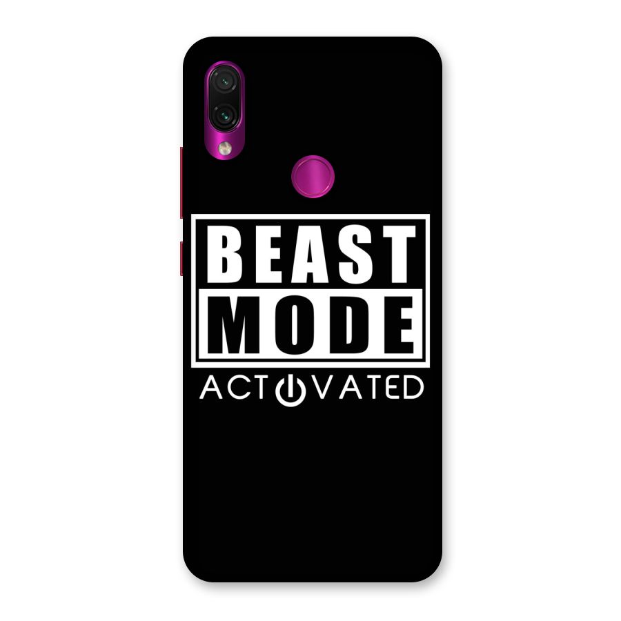 Beast Mode Activated Back Case for Redmi Note 7 Pro