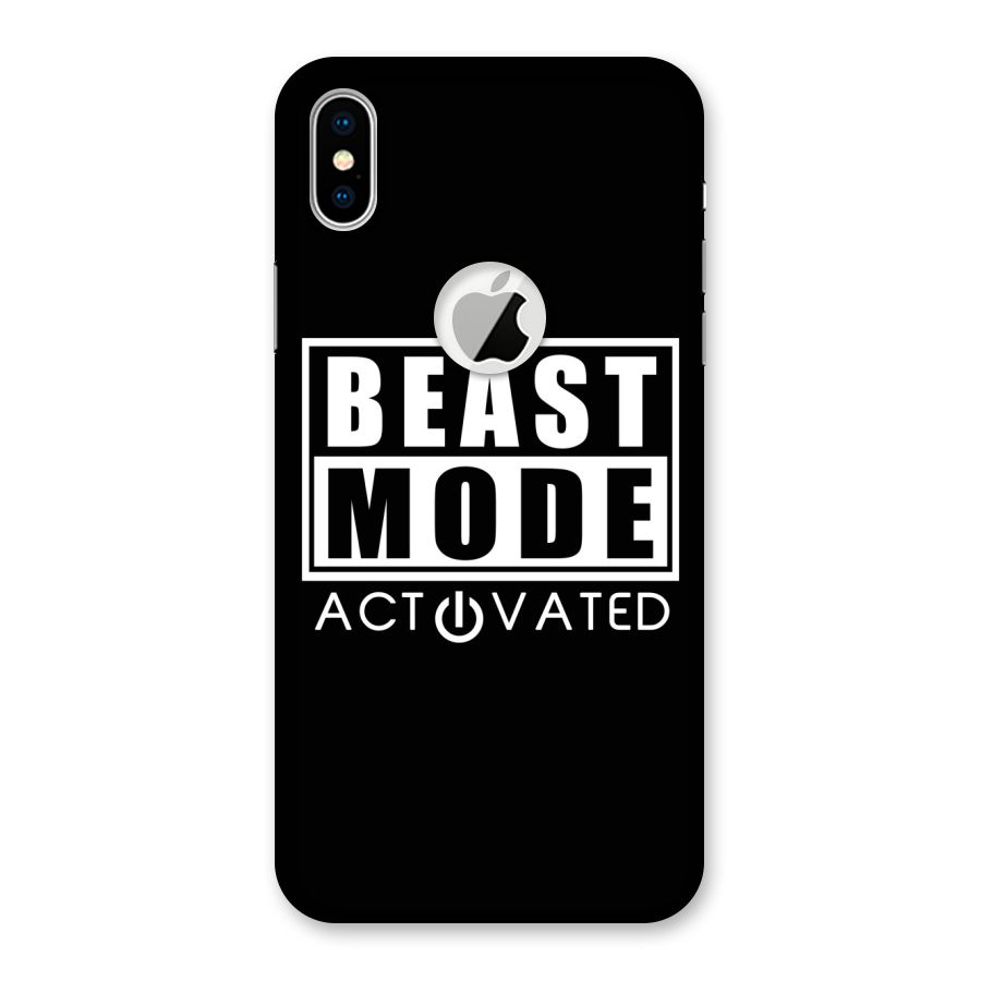 Beast Mode Activated Back Case for iPhone X Logo Cut