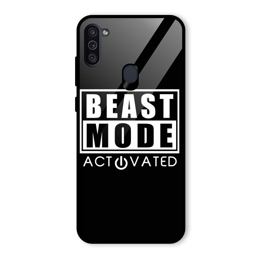 Beast Mode Activated Glass Back Case for Galaxy M11