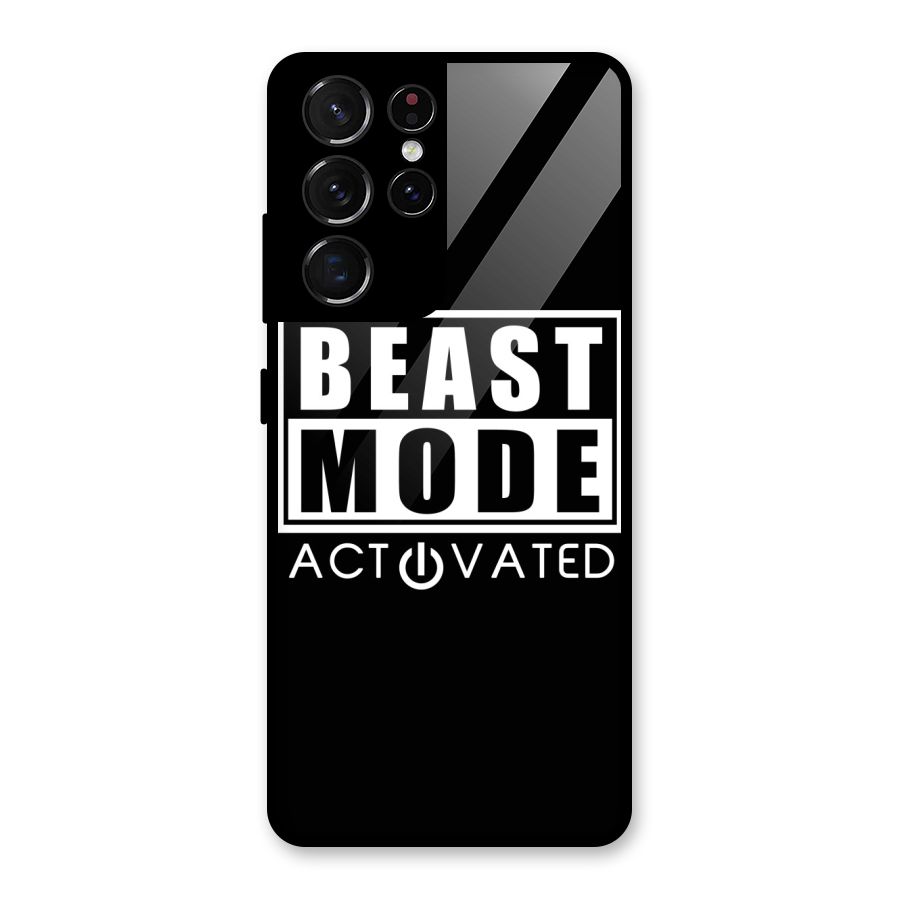 Beast Mode Activated Glass Back Case for Galaxy S21 Ultra 5G
