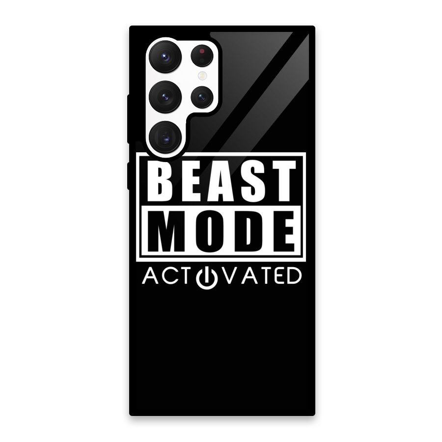 Beast Mode Activated Glass Back Case for Galaxy S22 Ultra 5G