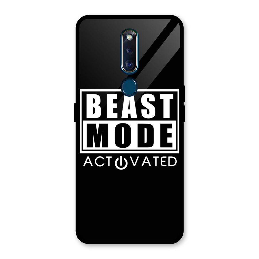 Beast Mode Activated Glass Back Case for Oppo F11 Pro