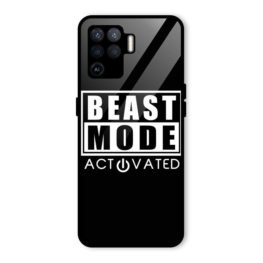 Beast Mode Activated Glass Back Case for Oppo F19 Pro