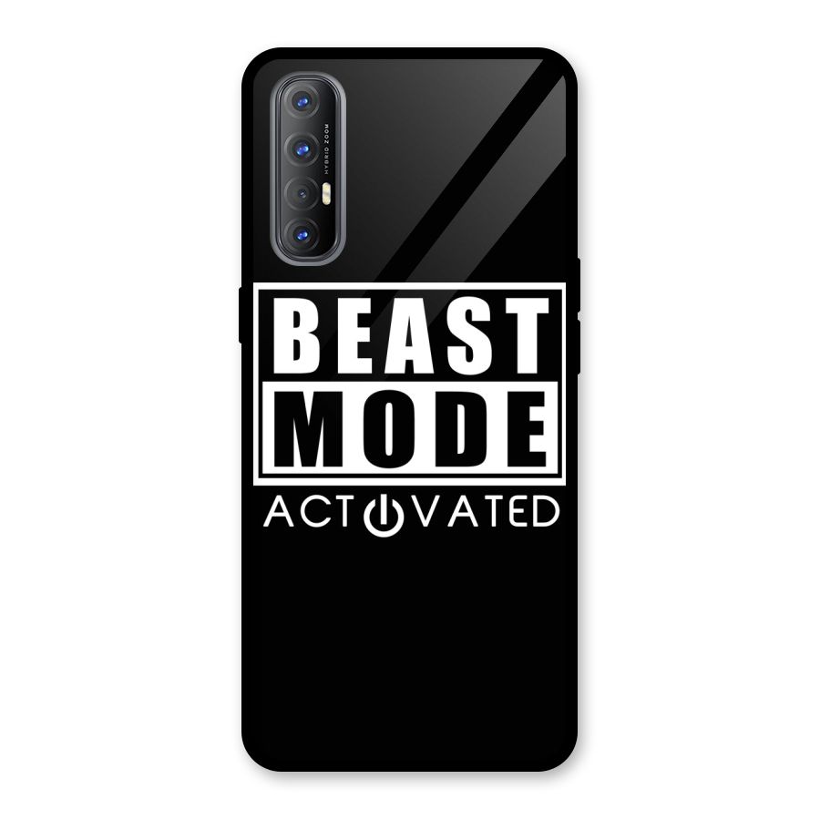Beast Mode Activated Glass Back Case for Oppo Reno3 Pro
