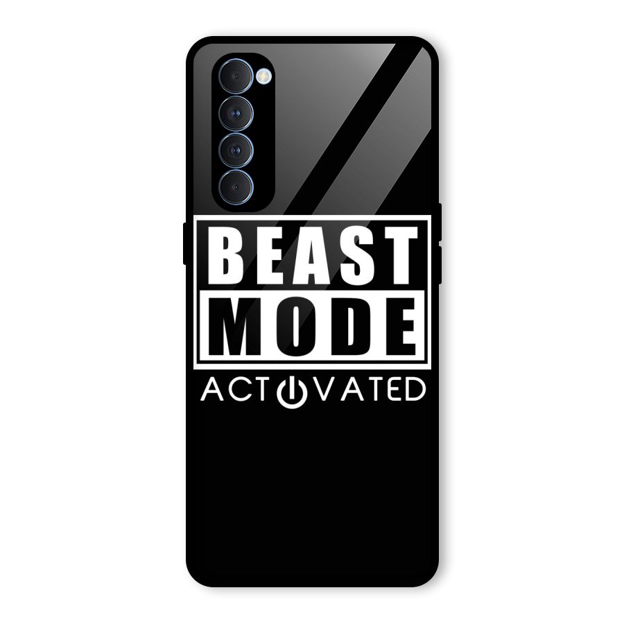 Beast Mode Activated Glass Back Case for Oppo Reno4 Pro