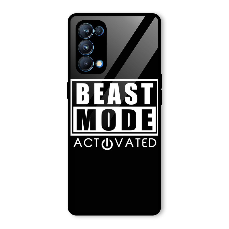 Beast Mode Activated Glass Back Case for Oppo Reno5 Pro 5G