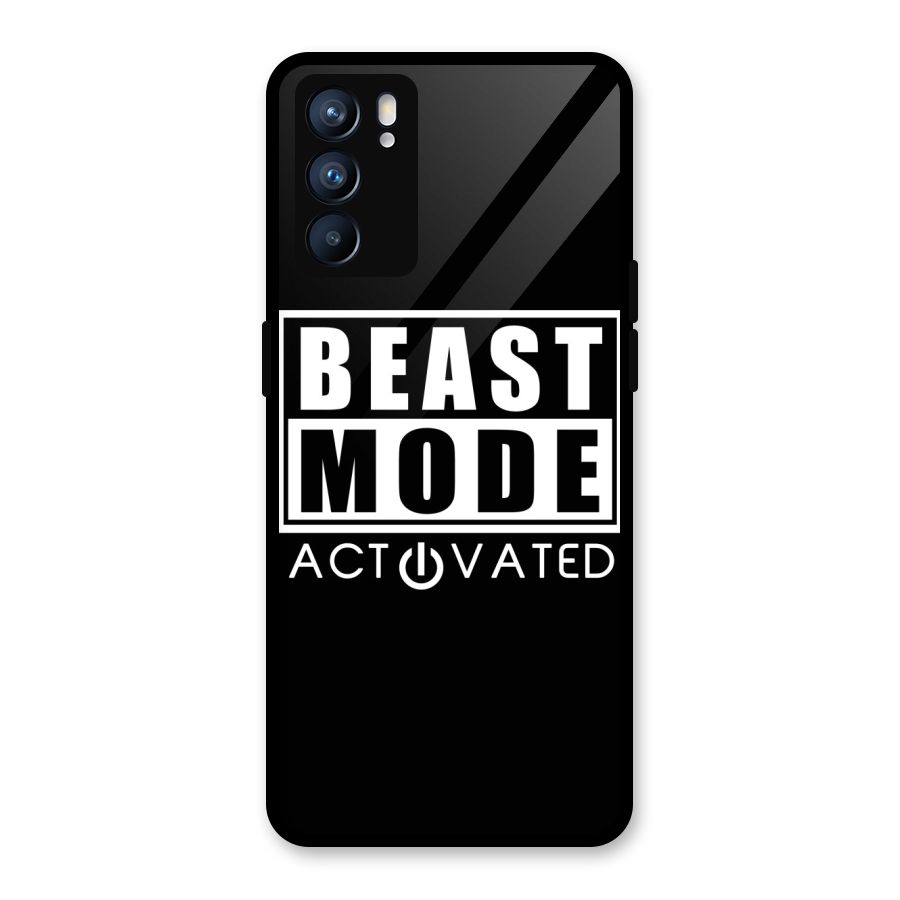 Beast Mode Activated Glass Back Case for Oppo Reno6 5G