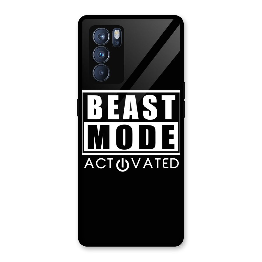 Beast Mode Activated Glass Back Case for Oppo Reno6 Pro 5G