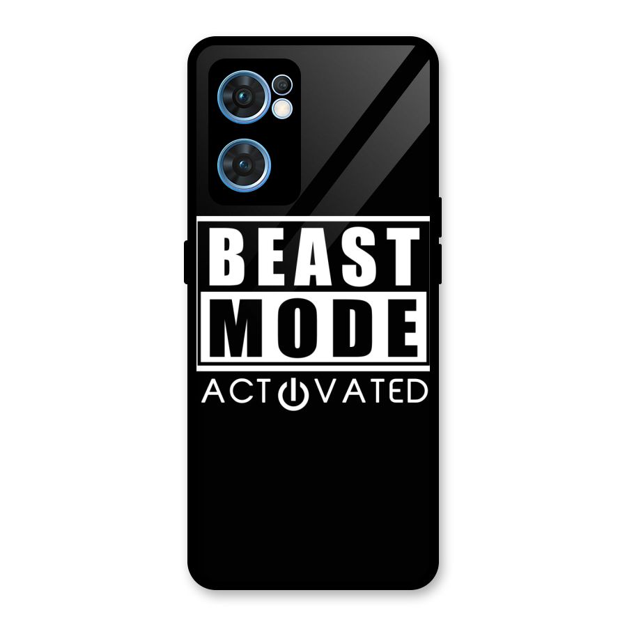 Beast Mode Activated Glass Back Case for Oppo Reno7 5G