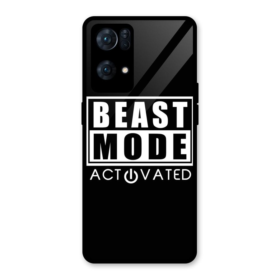 Beast Mode Activated Glass Back Case for Oppo Reno7 Pro 5G
