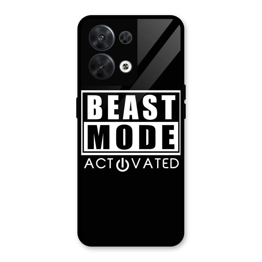 Beast Mode Activated Glass Back Case for Oppo Reno8 5G