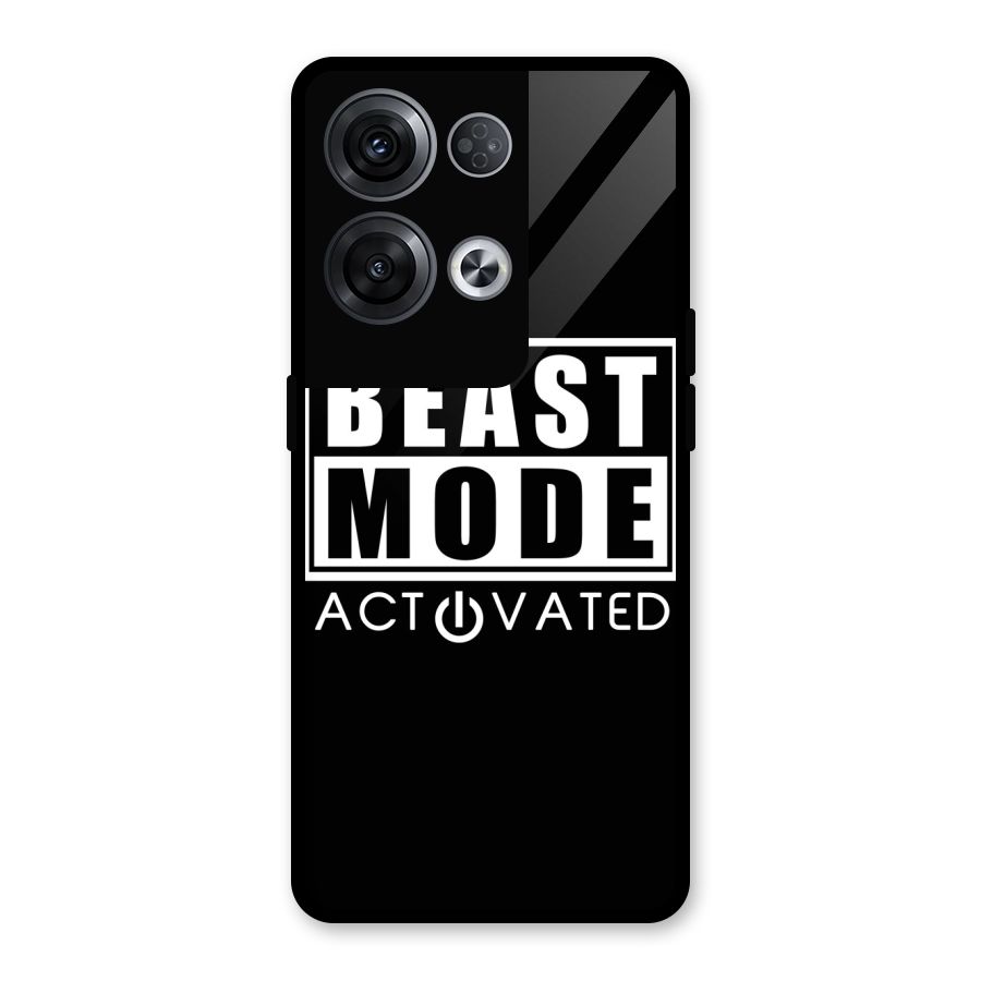 Beast Mode Activated Glass Back Case for Oppo Reno8 Pro 5G