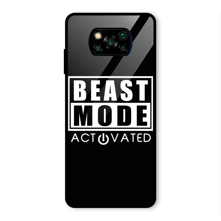 Beast Mode Activated Glass Back Case for Poco X3 Pro