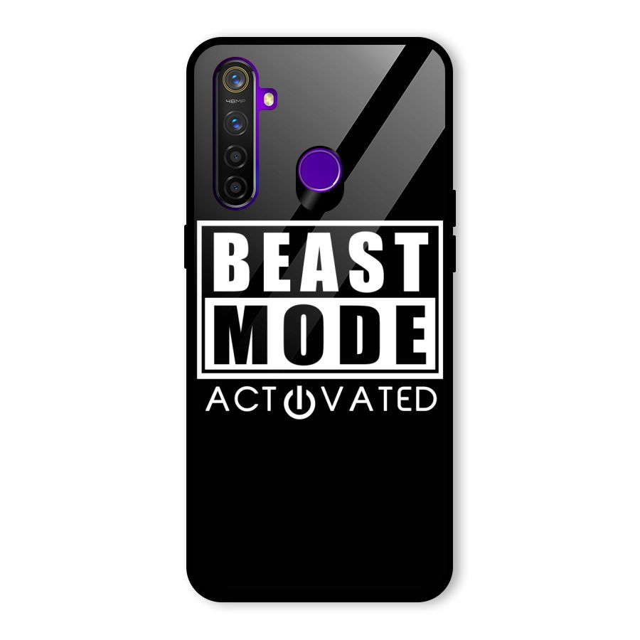 Beast Mode Activated Glass Back Case for Realme 5 Pro