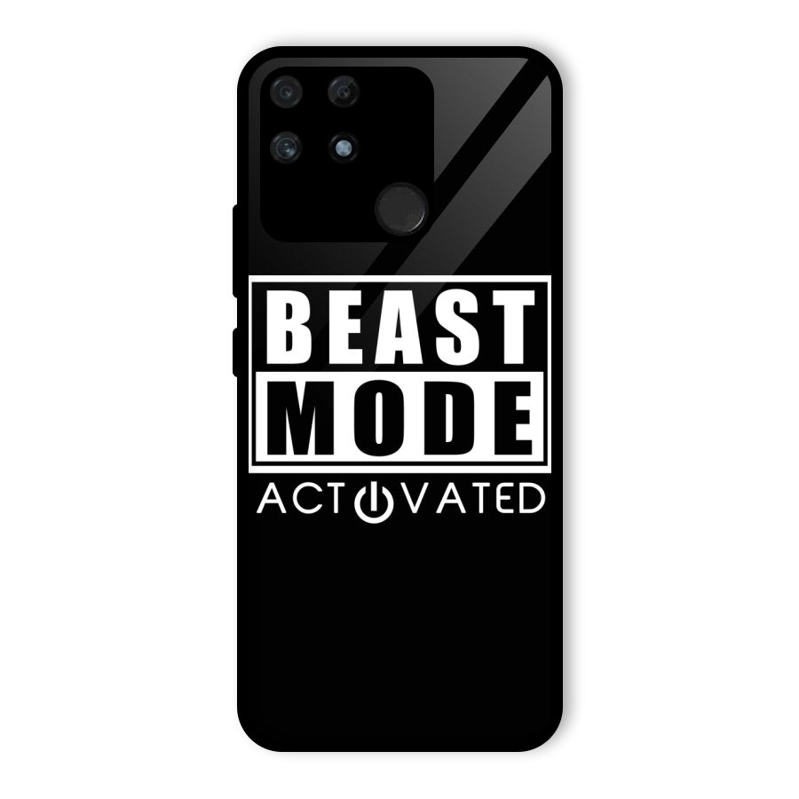 Beast Mode Activated Glass Back Case for Realme Narzo 50A