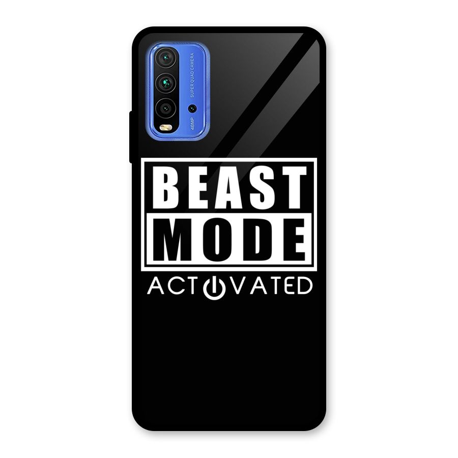 Beast Mode Activated Glass Back Case for Redmi 9 Power