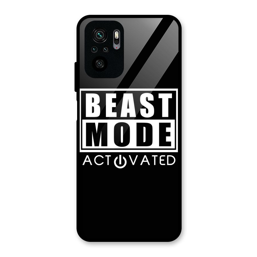 Beast Mode Activated Glass Back Case for Redmi Note 10S