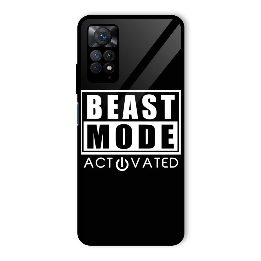 Beast Mode Activated Glass Back Case for Redmi Note 11 Pro