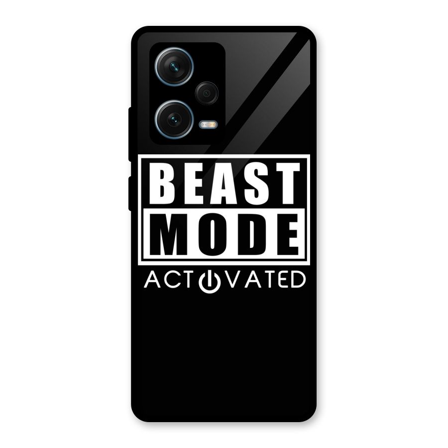 Beast Mode Activated Glass Back Case for Redmi Note 12 Pro Plus 5G