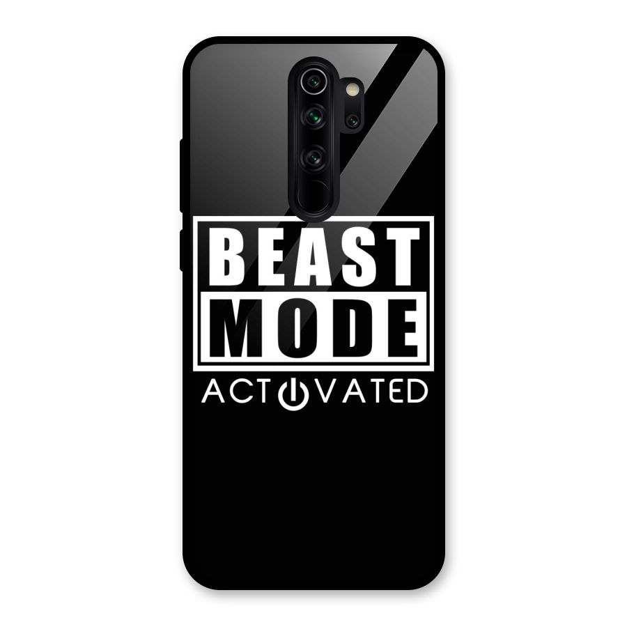 Beast Mode Activated Glass Back Case for Redmi Note 8 Pro