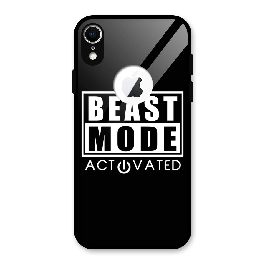 Beast Mode Activated Glass Back Case for iPhone XR Logo Cut