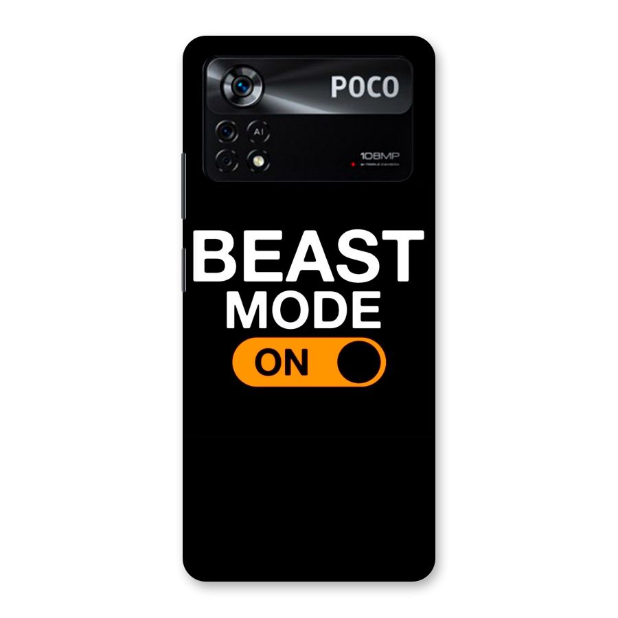 Beast Mode Switched On Back Case for Poco X4 Pro 5G
