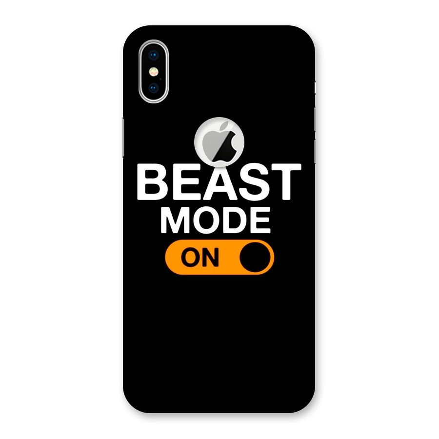 Beast Mode Switched On Back Case for iPhone XS Logo Cut
