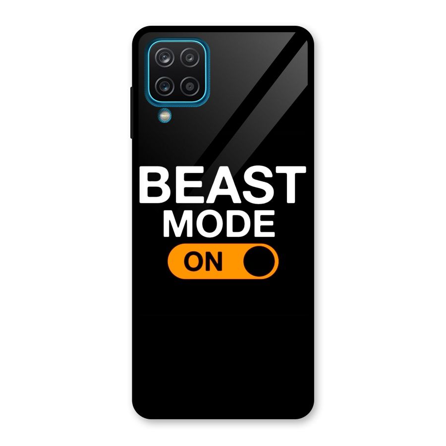 Beast Mode Switched On Glass Back Case for Galaxy A12